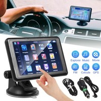 5'' 8GB Sat Nav Car Truck GPS Navigation Touch Screen Free Lifetime UK/EU Maps