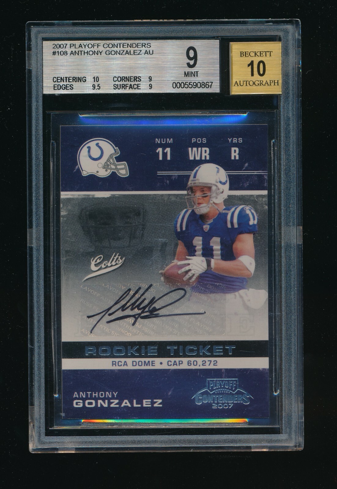 Anthony Gonzalez Playoff Contenders Rookie Roll Call #RRC12 Autograph
