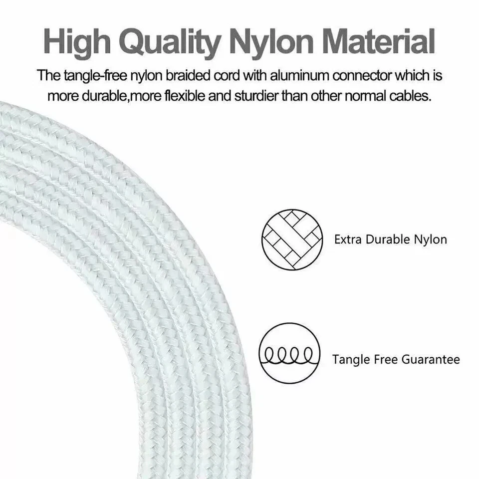 Heavy Duty Micro USB Fast Charger Data Cable Cord For Samsung Android HTC LG Lot - Image 4 of 4