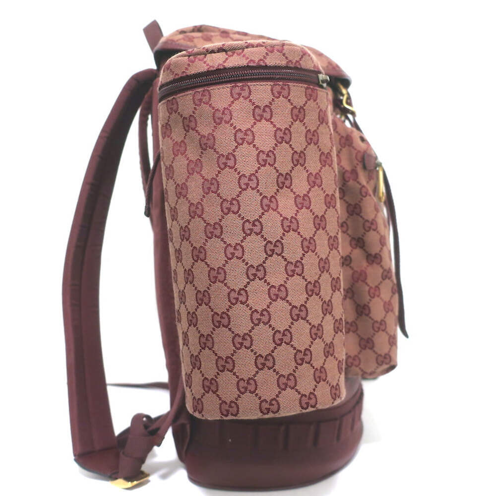 Gucci Alpina Trekking Backpack Burgundy GG Monogram Canvas | eBay