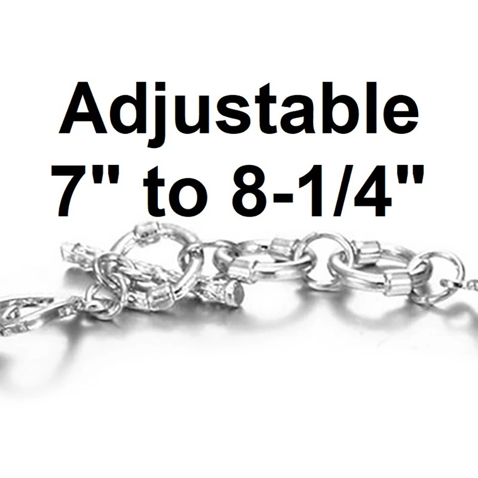 Brazalete corazón ajustable plateado para mujer Los Angeles LA Dodgers D27Wh Foto 2 de 4