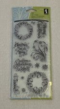 Inkadinkado Clear Stamps WARM HOLIDAY WISHES 97734 XMAS