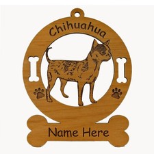 Chihuahua Standing 1 Ornament Personalized With Your Dogs Name 2114