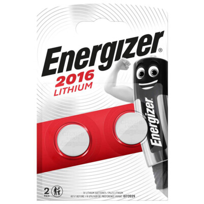 kQ Energizer Knopfzelle Lithium CR2016 3V Batterien 2er Blister