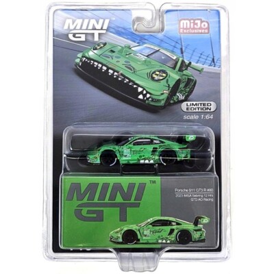 【超美品】MINI GT Porsche 911 GT3 R 880 Mini GT 1:64 Porsche 911 GT3 R #80 AO Racing 2023 IMSA VIRginia