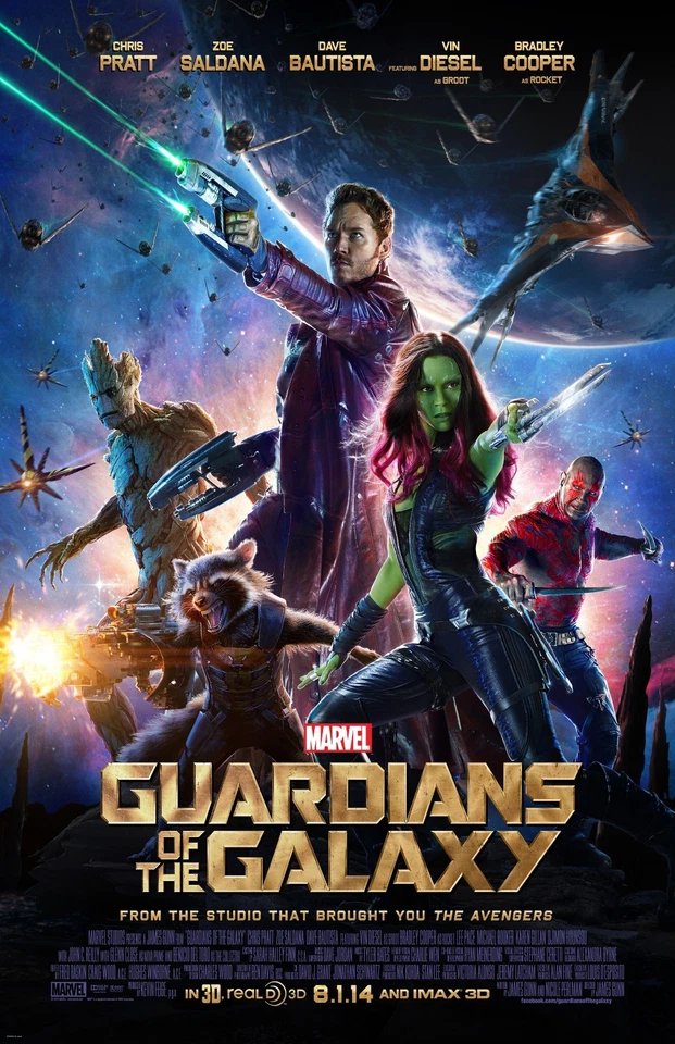 Guardians Of The Galaxy movie poster (Reg) - 11 x 17 inches