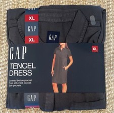 Gap Women’s Tencel Shadow Gray Dress Size X-Large Side Pockets XL