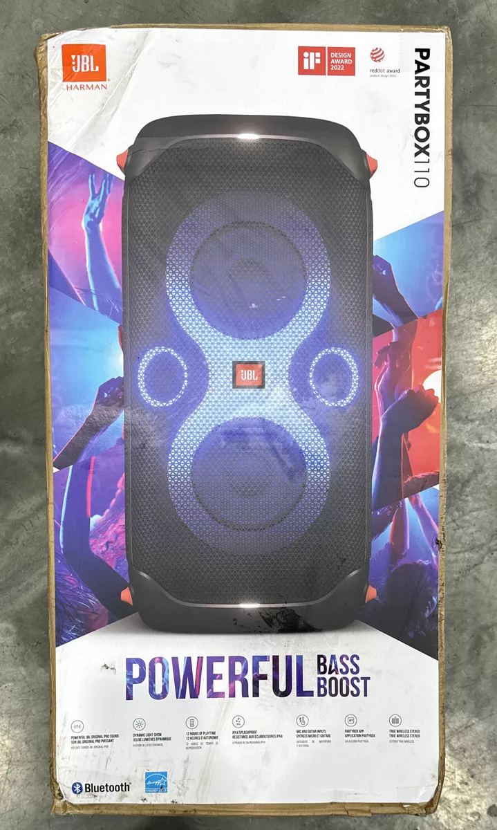 JBL PartyBox 110 Portable Bluetooth Speaker with Built-In Lights Brand New  50036382267