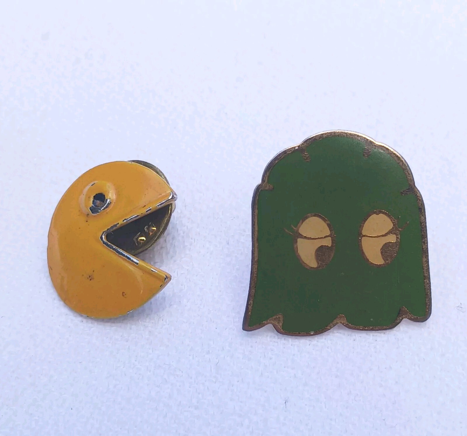 Retro Pacman Point Items Vintage Pac Man Pins Enamel 1980s Tack Pins Set of 2 | eBay