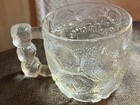 Vintage McDonalds Flintstones Glass Mug Cup 1993 Clear Frosted ROCKY ROAD  — photo 3