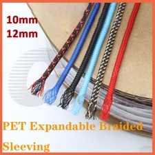 Expandable Braided Sleeving PET Cable Wire Harness, Sheathing 10/12mm Colourful