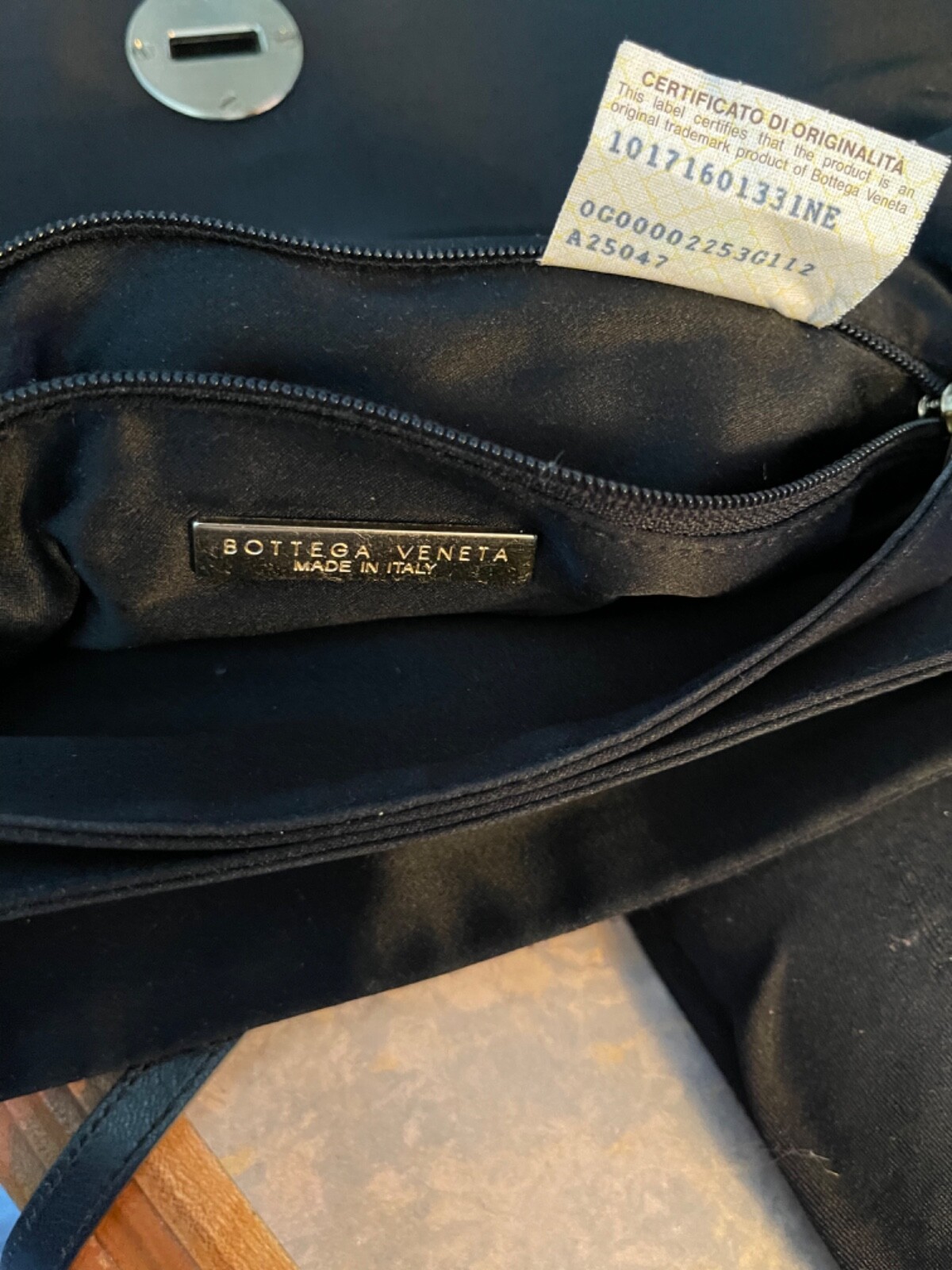 AUTHENTIC RARE Black Bottega Veneta leather "tiles" Clutch Shoulder Bag NWOT WOW image 5