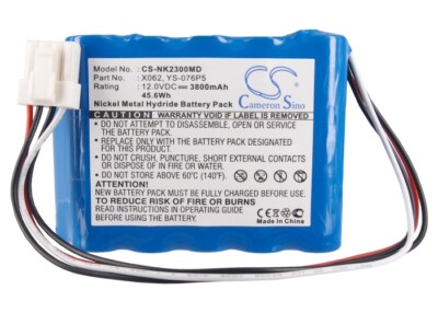 Battery for Nihon Kohden  BSM-2300 BSM-2301 BSM-2304 Lifescope i BSM-2301A 12.0V