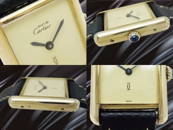 Cartier Must de Tank SM Vermeil Silver 925 Manual Wind Rectangular [NewVideo] - Image 2 of 4