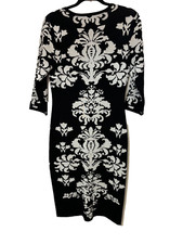 Derek Heart Women Black Casual Sweater 3/4 sleeve Dress XL Romantic