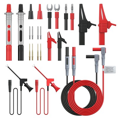 Multimeter Messleitungen Set Kit - 24 in 1 - CATIII 1000V 10A CAT3 Alligator Probe