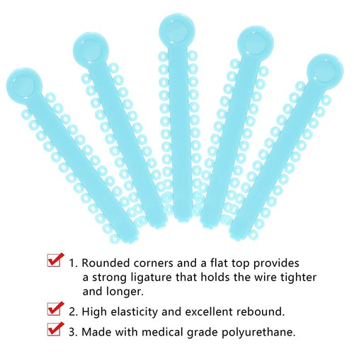 Dental Orthodontic Elastic Ultra Power Chain/Ligature Ties for Braces 44 Color - Picture 253 of 253