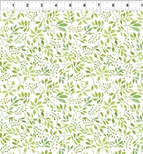 Patricia Green Vines Leaves Fabric By the 1/2 Yard! In the Beginning Studio