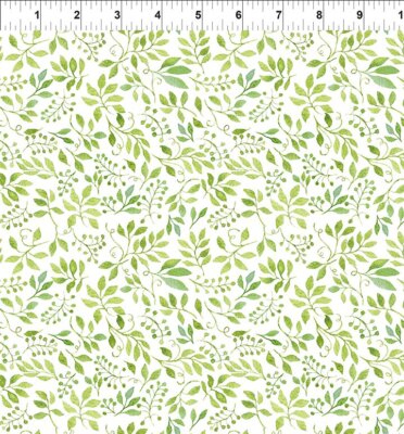 Patricia Green Vines Leaves Fabric By the 1/2 Yard! In the Beginning Studio