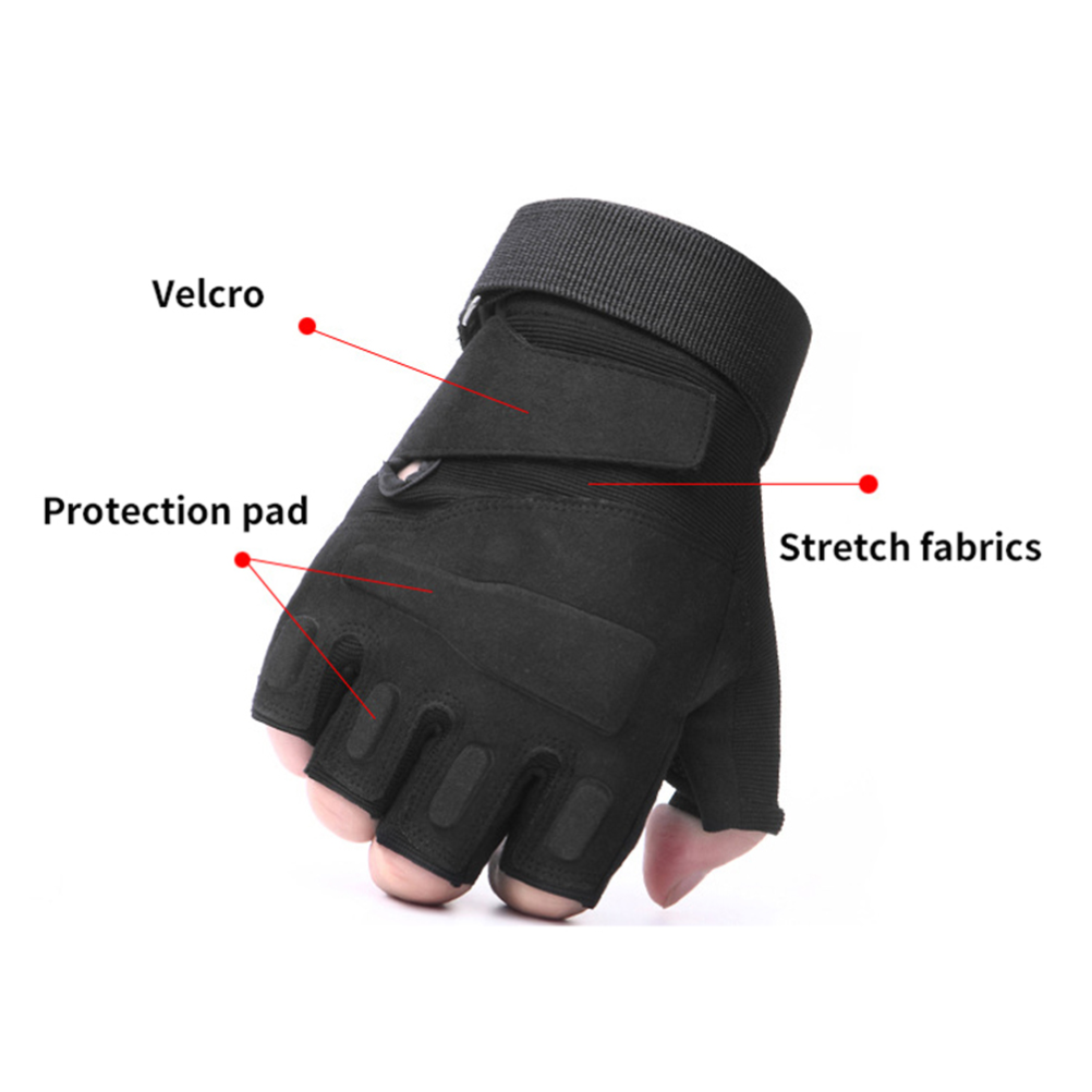 Gants Tactiques IiSports Half Finger - Armurés, Ventilés - Taille Large - Paintball/Airsoft