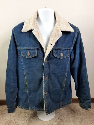 Vintage Big Mac JCPenney Mens Trucker Denim Sherpa Jean