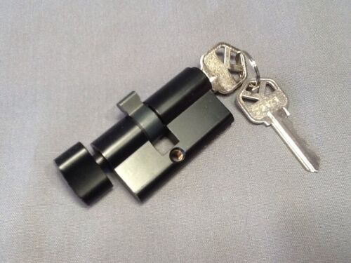 andersen matte black storm door kwikset lock cylinder - new with keys