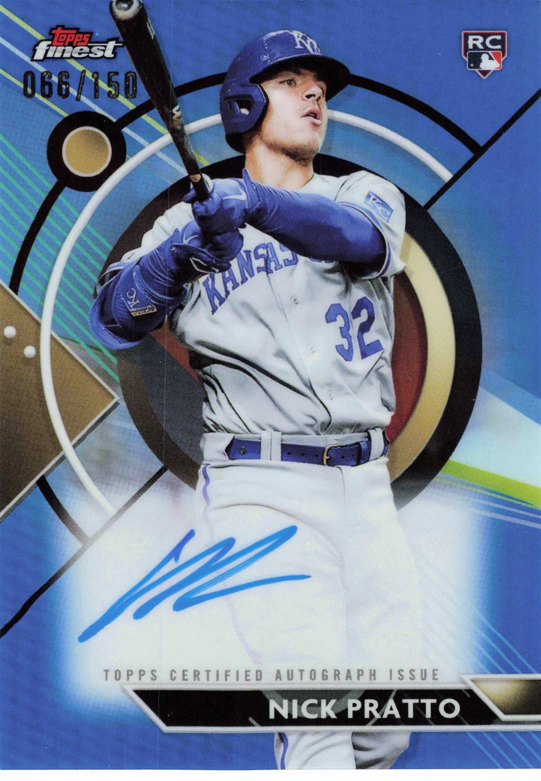 2023 Topps Finest #FA-NP Nick Pratto Finest Autograph Auto Blue Refractor #/150