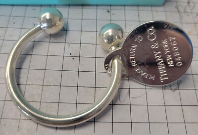 Tiffany & Co. Sterling Silver Key Ring Original Box And Pouch | eBay