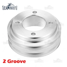 2 Groove Crankshaft Pulley V-Belt For SBF Ford 1969+ Small Block 302 351W 351C
