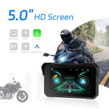 5" CarPlay Waterproof Motorcycle Navigator Portable Wireless Android Auto Screen