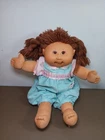 Vintage 2004 Cabbage Patch Kids Doll Play Along Brown Yarn Hair Blue Pink Dress