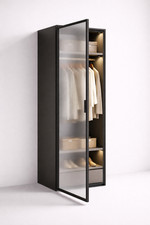 Fluted (Reeded) Glass Wardrobe Doors – Made to Measure- Hinged Aluminium Framed