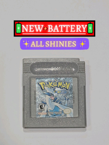 Pokemon Silver - All Shiny - New BIG Battery - Authentic & Saves - Picture 1 of 1