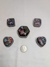 Vintage Miniature Group of 5 Cloisonne Pill/Trinket Boxes Floral Enamel Brass — photo 4