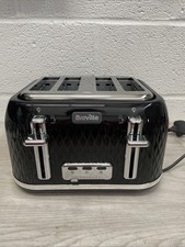 Breville VTT786 Curve Collection 4 Slice Toaster 2100W 9 Settings - Black Gloss