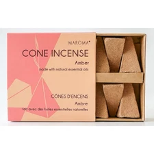 Maroma EDA Cone Incense, Amber, 10 Cones