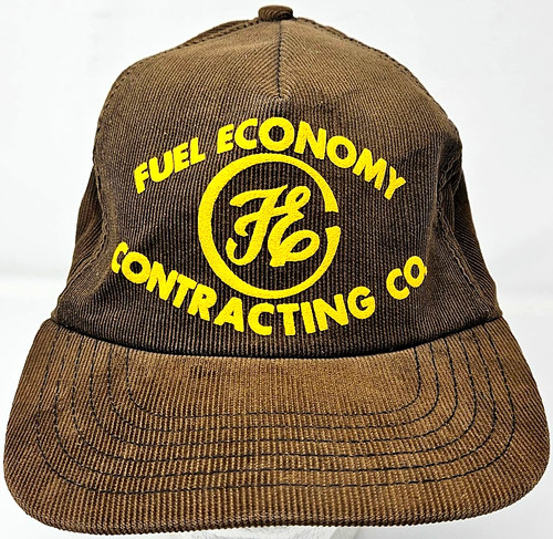 Fuel Economy Contracting Co. Brown Headliner by Vernon Baseball Cap Trucker Hat
