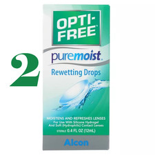2x Opti-Free Pure Moist Rewetting Drop 0.40 f...