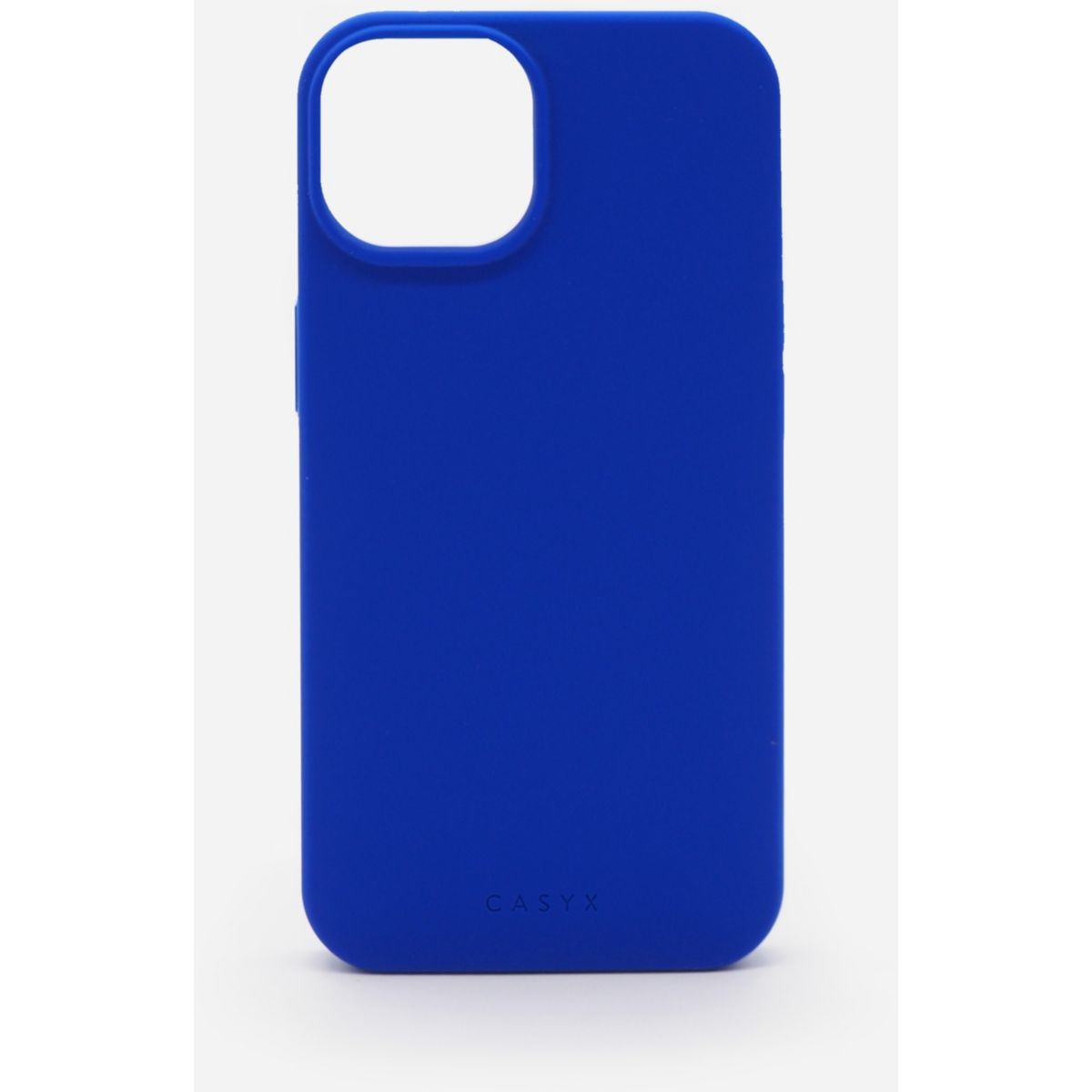 Coque iPhone 15 Plus MagSafe CASYX silicone Bleu Majorelle