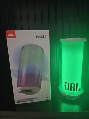 JBL Pulse 5 Portable Wireless Bluetooth Speaker White Brand New In Box RGB Light