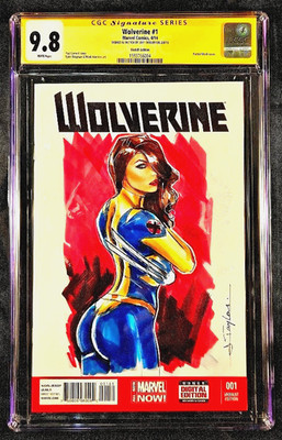WOLVERINE #1 CGC SS 9.8 X-23 ORIGINAL ART SKETCH VARIAANT COVER MARVEL COMICS