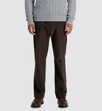 Haggar Men's Brown Corduroy Classic Stretch Carpenter Pants Size 36W-32L