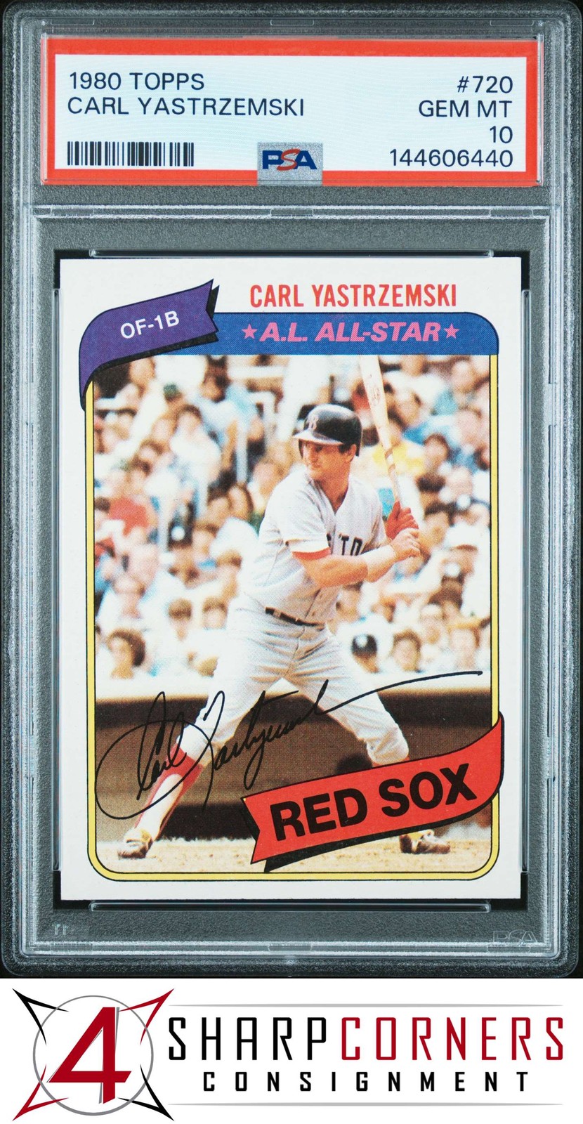 1980 TOPPS #720 CARL YASTRZEMSKI RED SOX HOF PSA 10