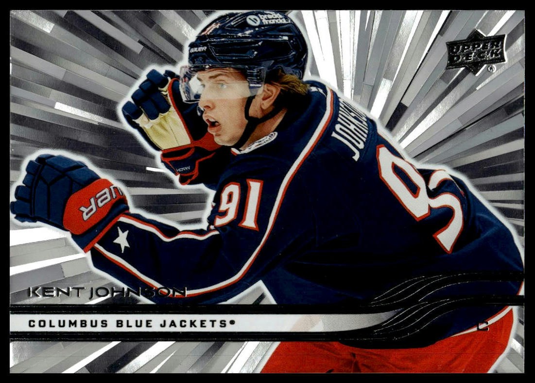 2025-26 Upper Deck #48 Kent Johnson Outburst Silver
