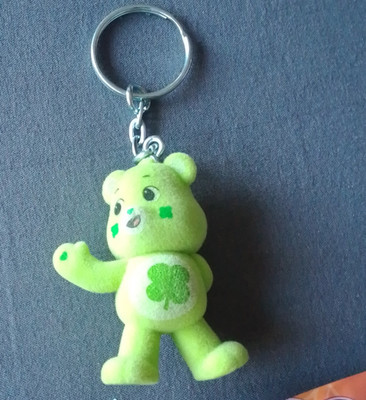 Care Bears Super Rare Pocket Stars Mini Schlüsselanhänger grüner Bär Kleeblatt