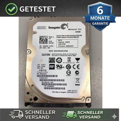 HDD SLIM 320GB 7200 RPM SATA 2,5'' Preis pro 1 Stück