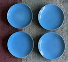4 Blue Dinner Plates Town And Country Eva Zeisel Red Wing Pottery