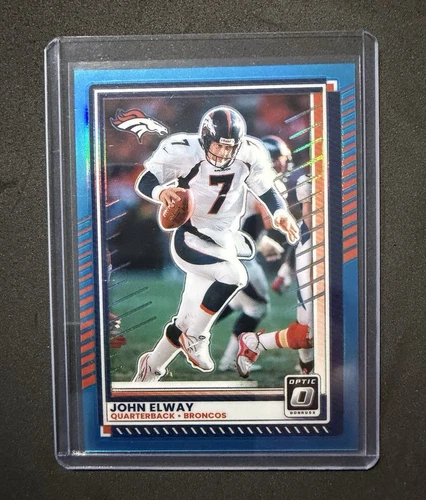 2025 Panini Donruss Optic John Elway Broncos Neon Blue Prizm #203/399