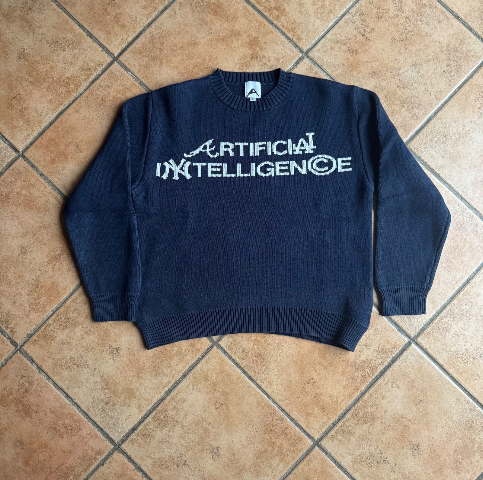 Maglione Maglia Artificial Fever Artificial Intelligence Blu - Taglia S