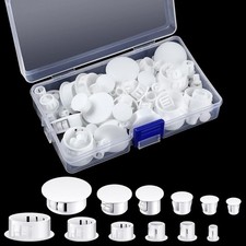 6 Sizes Plastic Hole Plugs White Plugs Hole Door Screw Hole Plugs Screw Cover...